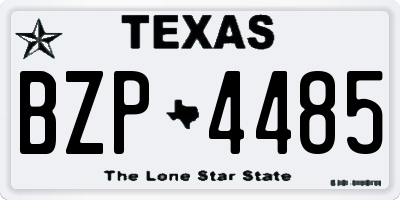 TX license plate BZP4485
