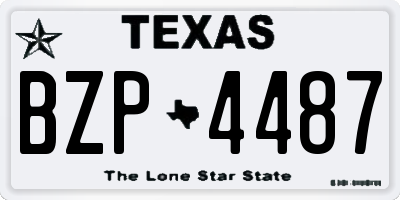 TX license plate BZP4487