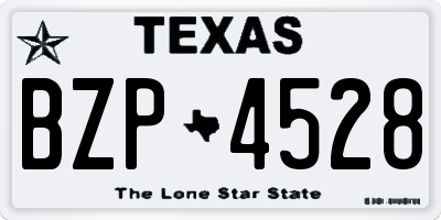 TX license plate BZP4528
