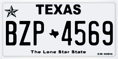 TX license plate BZP4569
