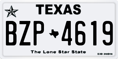 TX license plate BZP4619