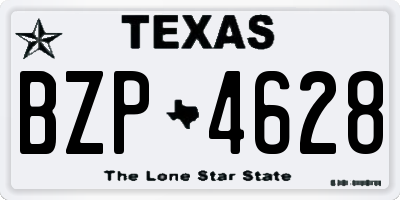TX license plate BZP4628