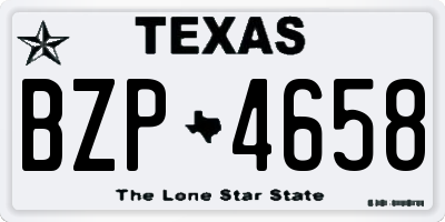 TX license plate BZP4658