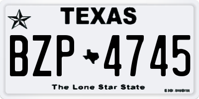 TX license plate BZP4745