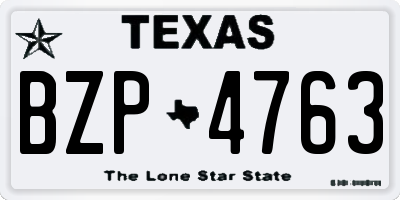 TX license plate BZP4763