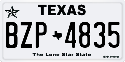 TX license plate BZP4835