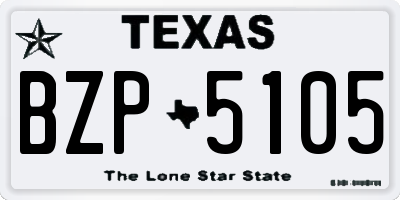 TX license plate BZP5105
