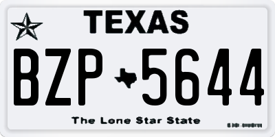 TX license plate BZP5644