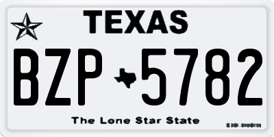 TX license plate BZP5782