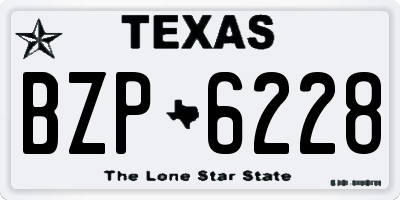 TX license plate BZP6228