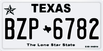 TX license plate BZP6782