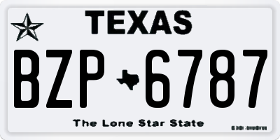 TX license plate BZP6787