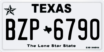 TX license plate BZP6790