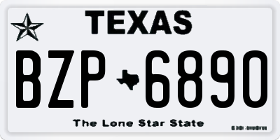 TX license plate BZP6890