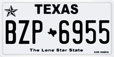 TX license plate BZP6955