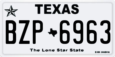 TX license plate BZP6963
