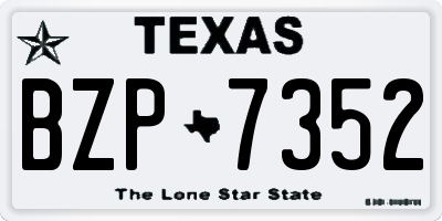 TX license plate BZP7352