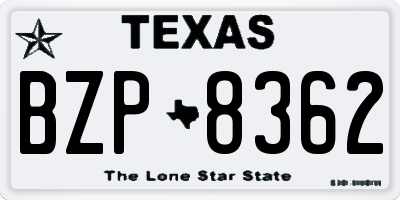 TX license plate BZP8362