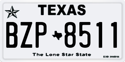 TX license plate BZP8511