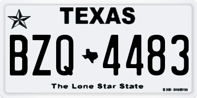 TX license plate BZQ4483