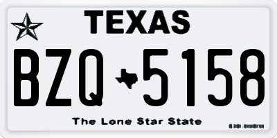 TX license plate BZQ5158