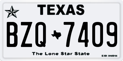 TX license plate BZQ7409