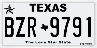 TX license plate BZR9791