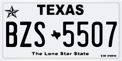 TX license plate BZS5507