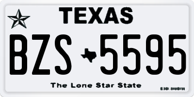 TX license plate BZS5595