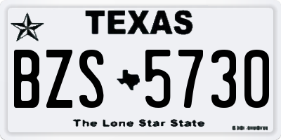 TX license plate BZS5730
