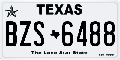 TX license plate BZS6488