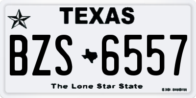 TX license plate BZS6557