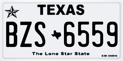 TX license plate BZS6559