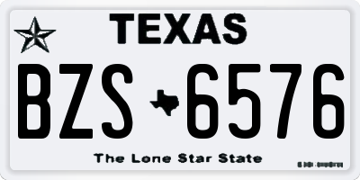 TX license plate BZS6576