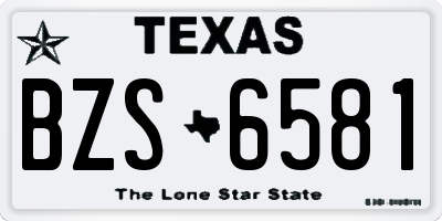 TX license plate BZS6581