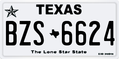 TX license plate BZS6624