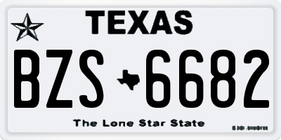 TX license plate BZS6682