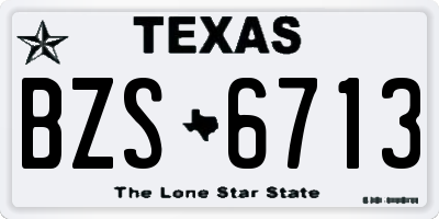 TX license plate BZS6713