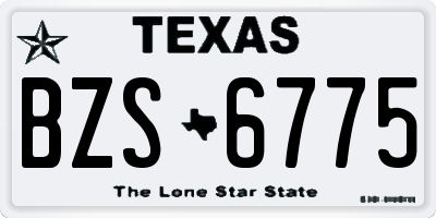 TX license plate BZS6775