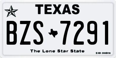 TX license plate BZS7291