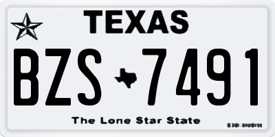 TX license plate BZS7491