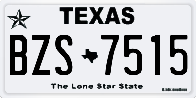 TX license plate BZS7515