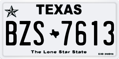 TX license plate BZS7613