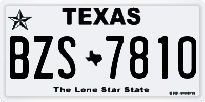 TX license plate BZS7810