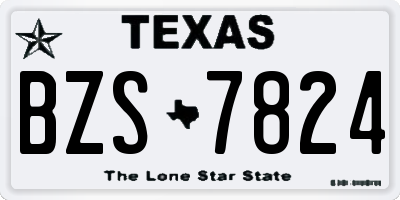 TX license plate BZS7824