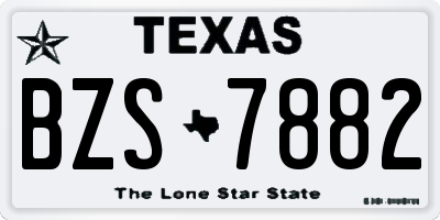 TX license plate BZS7882