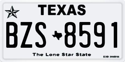 TX license plate BZS8591