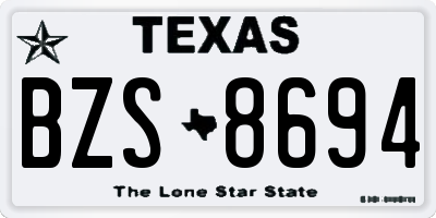 TX license plate BZS8694