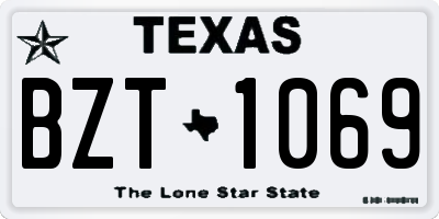 TX license plate BZT1069