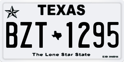 TX license plate BZT1295